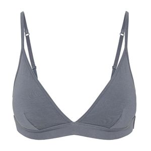 Thirdlove Organic Cotton Plunge Bralette, BRAND NEW, Dusk/Gray